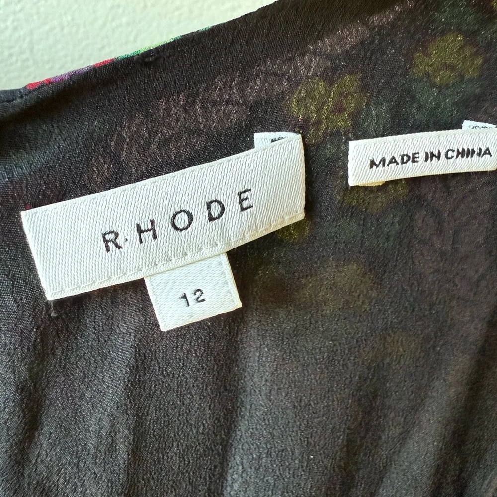 RHODE Ruby Puff Sleeve Dress‎ Revolve Love Is A Rainbow Maximalism Floral 12